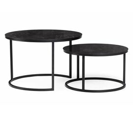 Журнальный стол Плумерия черный мрамор / черный | Интернет магазин мебели и декора LifeDekor