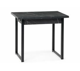 Стол деревянный Форли 90(150)х67 мрамор черный / черный матовый | Интернет магазин мебели и декора LifeDekor