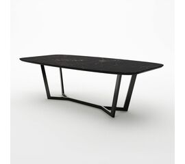 Стол овальный Mercedes 180, керамика черная | Интернет магазин мебели и декора LifeDekor