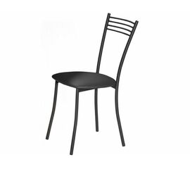 Стул «Хлоя» ДП2-28 кожзам. Темно-серый, каркас Графит | Интернет магазин мебели и декора LifeDekor