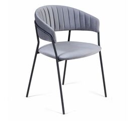 Стул Kelly с подлокотниками, бархат серый 27 | Интернет магазин мебели и декора LifeDekor