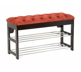 Банкетка "Грейс"  (Венге/ткань Бордовая , каретная стяжка) Вис | Интернет магазин мебели и декора LifeDekor