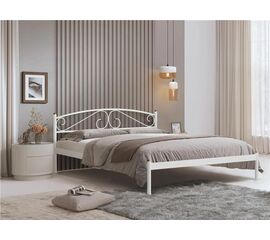 Кровать двуспальная Флоренция 180х200 (металлическое основание/Белый) | Интернет магазин мебели и декора LifeDekor