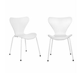 Комплект из 2-х стульев Seven Style белый с белыми ножками | Интернет магазин мебели и декора LifeDekor
