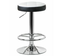 Табурет барный DOBRIN BRUNO, бело-чёрный, Вариант: бело-чёрный | Интернет магазин мебели и декора LifeDekor