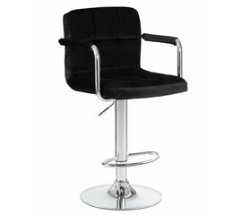 Стул барный DOBRIN KRUGER ARM, черный велюр (MJ9-101), Вариант: черный велюр (MJ9-101) | Интернет магазин мебели и декора LifeDekor