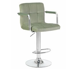 Стул барный DOBRIN KRUGER ARM, мятный велюр (MJ9-87), Вариант: мятный велюр (MJ9-87) | Интернет магазин мебели и декора LifeDekor
