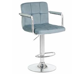 Стул барный DOBRIN KRUGER ARM, пудрово-голубой велюр (MJ9-74), Вариант: пудрово-голубой велюр (MJ9-74) | Интернет магазин мебели и декора LifeDekor