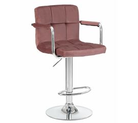 Стул барный DOBRIN KRUGER ARM, пудрово-розовый велюр (MJ9-32), Вариант: пудрово-розовый велюр (MJ9-32) | Интернет магазин мебели и декора LifeDekor