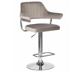 Стул барный DOBRIN CHARLY, серый велюр (MJ9-75), Вариант: серый велюр (MJ9-75) | Интернет магазин мебели и декора LifeDekor