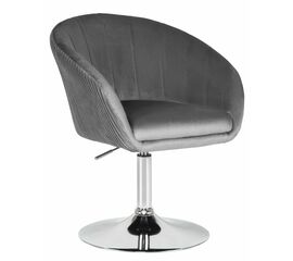 Кресло дизайнерское DOBRIN EDISON, серый велюр (1922-19), Вариант: серый велюр (1922-19) | Интернет магазин мебели и декора LifeDekor