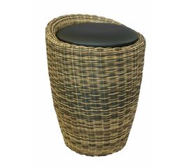 Табурет с местом для хранения LM-1100Rattan, чёрный, Вариант: чёрный | Интернет магазин мебели и декора LifeDekor
