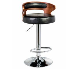 Стул барный DOBRIN FRED, коричневое дерево, чёрный, Вариант: коричневое дерево, чёрный | Интернет магазин мебели и декора LifeDekor