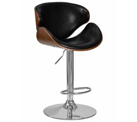 Стул барный DOBRIN KARTER, коричневое дерево, чёрный, Вариант: коричневое дерево, чёрный | Интернет магазин мебели и декора LifeDekor