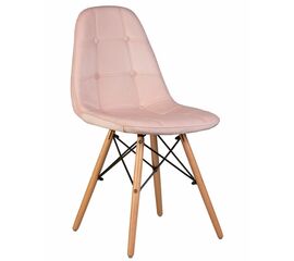 Стул обеденный DOBRIN BENNET, ножки светлый бук, пудрово-розовый велюр (HLR-39), Вариант: ножки светлый бук, пудрово-розовый велюр (HLR-39) | Интернет магазин мебели и декора LifeDekor