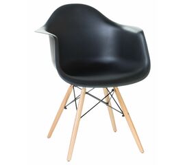 Стул обеденный DOBRIN DAW, ножки светлый бук, цвет сиденья чёрный, Вариант: ножки светлый бук, цвет сиденья чёрный | Интернет магазин мебели и декора LifeDekor