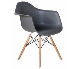 Стул обеденный DOBRIN DAW, ножки светлый бук, цвет сиденья тёмно-серый (GR-04), Вариант: ножки светлый бук, цвет сиденья тёмно-серый (GR-04) | Интернет магазин мебели и декора LifeDekor