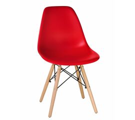 Стул обеденный LMZL-PP623, ножки светлый бук, цвет сиденья красный, Вариант: ножки светлый бук, цвет сиденья красный | Интернет магазин мебели и декора LifeDekor
