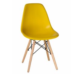 Стул обеденный LMZL-PP623, ножки светлый бук, цвет сиденья жёлтый, Вариант: ножки светлый бук, цвет сиденья жёлтый | Интернет магазин мебели и декора LifeDekor