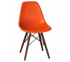 Стул обеденный LMZL-PP623, ножки тёмный бук, цвет сиденья оранжевый, Вариант: ножки тёмный бук, цвет сиденья оранжевый | Интернет магазин мебели и декора LifeDekor