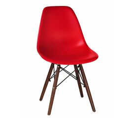 Стул обеденный LMZL-PP623, ножки тёмный бук, цвет сиденья красный, Вариант: ножки тёмный бук, цвет сиденья красный | Интернет магазин мебели и декора LifeDekor
