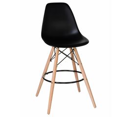 Стул барный LMZL-PP623G, ножки светлый бук, цвет сиденья чёрный, Вариант: ножки светлый бук, цвет сиденья чёрный | Интернет магазин мебели и декора LifeDekor
