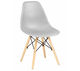 Стул обеденный DOBRIN DSW, ножки светлый бук, цвет светло-серый (GR-01), Вариант: ножки светлый бук, цвет светло-серый (GR-01) | Интернет магазин мебели и декора LifeDekor