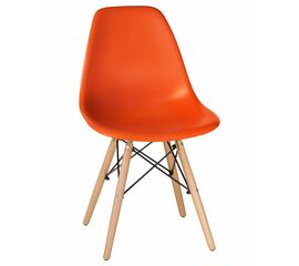 Стул обеденный DOBRIN DSW, ножки светлый бук, цвет оранжевый (O-02), Вариант: ножки светлый бук, цвет оранжевый (O-02) | Интернет магазин мебели и декора LifeDekor