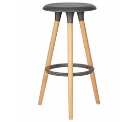 Табурет барный DOBRIN ROYCE, ножки светлый бук, цвет темно-серый (GR-04), Вариант: ножки светлый бук, цвет тёмно-серый (GR-04) | Интернет магазин мебели и декора LifeDekor