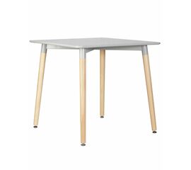 Стол обеденный DOBRIN SERRA, ножки светлый бук, столешница светло-серая, Вариант: ножки светлый бук, столешница светло-серая | Интернет магазин мебели и декора LifeDekor