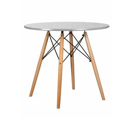 Стол обеденный DOBRIN CHELSEA`80, ножки светлый бук, столешница светло-серый (GR-01), Вариант: ножки светлый бук, столешница светло-серый (GR-01) | Интернет магазин мебели и декора LifeDekor