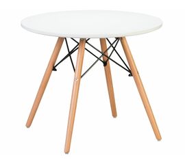 Стол журнальный DOBRIN SHELLEY, ножки светлый бук, цвет белый, Вариант: ножки светлый бук, цвет белый | Интернет магазин мебели и декора LifeDekor