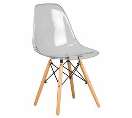 Стул обеденный DOBRIN DSW CASPER, ножки светлый бук, цвет прозрачный, Вариант: ножки светлый бук, цвет прозрачный | Интернет магазин мебели и декора LifeDekor