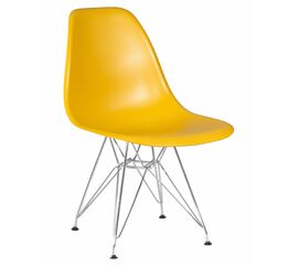 Стул обеденный DOBRIN DSR, ножки хром, цвет горчичный (Y-03), Вариант: ножки хром, цвет горчичный (Y-03) | Интернет магазин мебели и декора LifeDekor