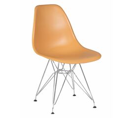 Стул обеденный DOBRIN DSR, ножки хром, цвет персиковый (NX-Y-06), Вариант: ножки хром, цвет персиковый (NX-Y-06) | Интернет магазин мебели и декора LifeDekor