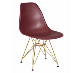 Стул обеденный DOBRIN DSR, ножки золотые, цвет сливовый (R-13), Вариант: ножки золотые, цвет сливовый (R-13) | Интернет магазин мебели и декора LifeDekor