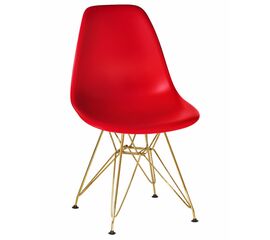 Стул обеденный DOBRIN DSR, ножки золотые, цвет красный (R-02), Вариант: ножки золотые, цвет красный (R-02) | Интернет магазин мебели и декора LifeDekor