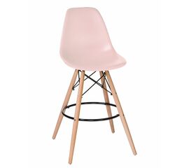 Стул барный DOBRIN DSW BAR, ножки светлый бук, цвет сиденья светло-розовый (PK-02), Вариант: ножки светлый бук, цвет сиденья светло-розовый (PK-02) | Интернет магазин мебели и декора LifeDekor