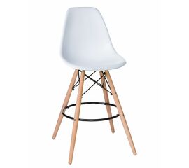 Стул барный DOBRIN DSW BAR, ножки светлый бук, цвет сиденья белый (W-02), Вариант: ножки светлый бук, цвет сиденья белый (W-02) | Интернет магазин мебели и декора LifeDekor