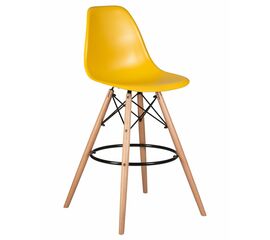 Стул барный DOBRIN DSW BAR, ножки светлый бук, цвет горчичный (Y-03), Вариант: ножки светлый бук, цвет горчичный (Y-03) | Интернет магазин мебели и декора LifeDekor