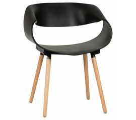 Стул обеденный DOBRIN ALIEN, ножки светлый бук, цвет чёрный (B-03), Вариант: ножки светлый бук, цвет чёрный (B-03) | Интернет магазин мебели и декора LifeDekor