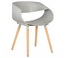 Стул обеденный DOBRIN ALIEN, ножки светлый бук, цвет светло-серый (GR-01), Вариант: ножки светлый бук, цвет светло-серый (GR-01) | Интернет магазин мебели и декора LifeDekor