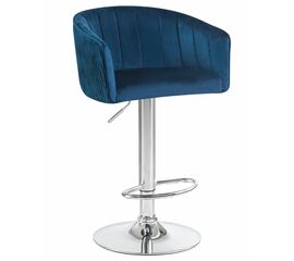Стул барный DOBRIN DARCY, синий велюр (1922-20), Вариант: синий велюр (1922-20) | Интернет магазин мебели и декора LifeDekor