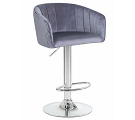 Стул барный DOBRIN DARCY, серый велюр (1922-19), Вариант: серый велюр (1922-19) | Интернет магазин мебели и декора LifeDekor