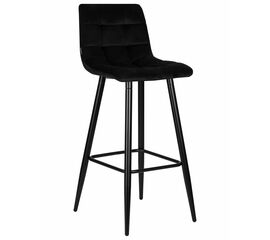 Стул барный DOBRIN NICOLE, черные матовые ножки, черный велюр (108-77), Вариант: черные матовые ножки, черный велюр (108-77) | Интернет магазин мебели и декора LifeDekor