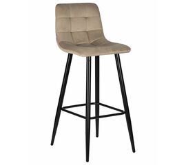Стул барный DOBRIN NICOLE, черные матовые ножки, мокко велюр (108-104), Вариант: черные матовые ножки, мокко велюр (108-104) | Интернет магазин мебели и декора LifeDekor