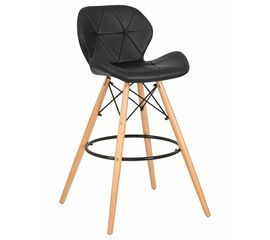 Стул барный DOBRIN BUTTERFLY BAR, ножки светлый бук, цвет чёрный, Вариант: ножки светлый бук, цвет чёрный | Интернет магазин мебели и декора LifeDekor