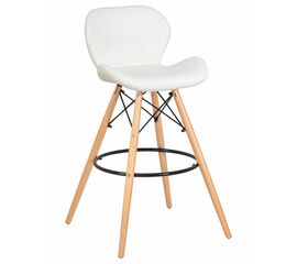 Стул барный DOBRIN BUTTERFLY BAR, ножки светлый бук, цвет белый, Вариант: ножки светлый бук, цвет белый | Интернет магазин мебели и декора LifeDekor