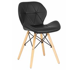 Стул обеденный DOBRIN BUTTERFLY, ножки светлый бук, цвет сиденья чёрный, Вариант: ножки светлый бук, цвет сиденья чёрный | Интернет магазин мебели и декора LifeDekor