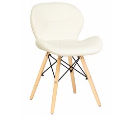 Стул обеденный DOBRIN BUTTERFLY, ножки светлый бук, цвет сиденья кремовый, Вариант: ножки светлый бук, цвет сиденья кремовый | Интернет магазин мебели и декора LifeDekor